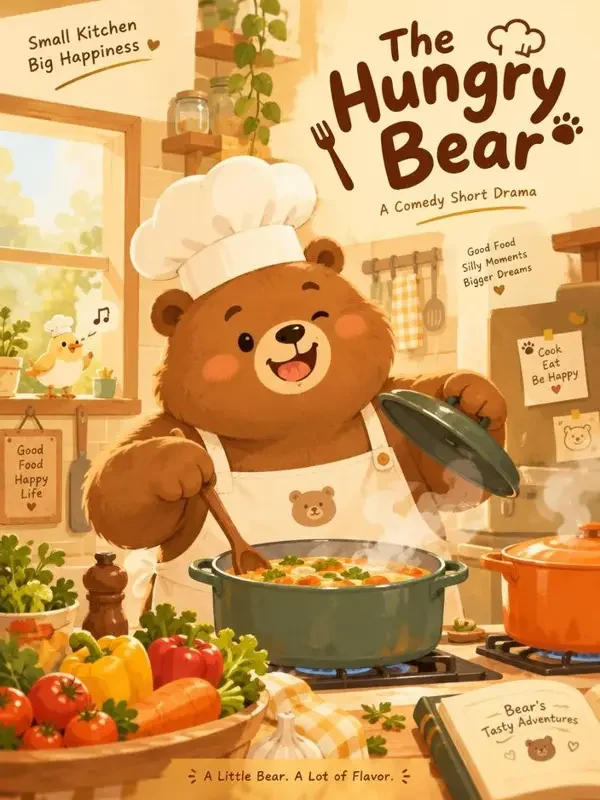 短剧网址 · 会做饭的小熊 会做饭的小熊 短剧封面海报